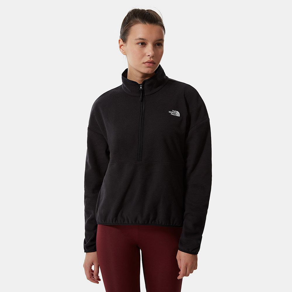 The North Face Sweater Womens Australia - The North Face Tka Glacier Cropped Black Hiking (QUM-08495